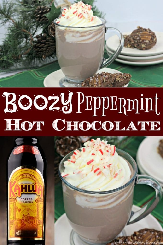 Boozy Peppermint Hot Chocolate