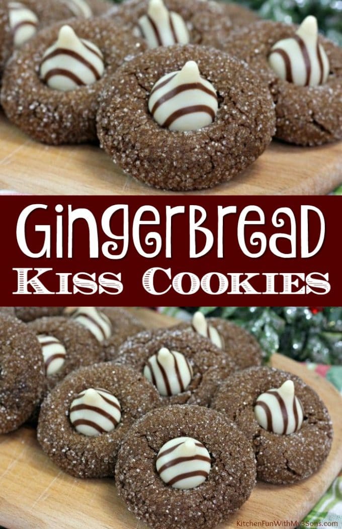 Gingerbread Kiss Cookies 