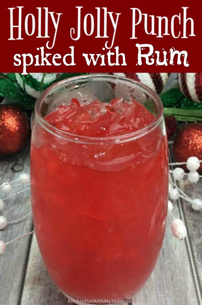 Holly Jolly Punch spiked with Rum