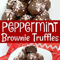 Peppermint Brownie Truffles