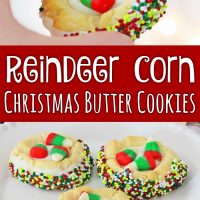 Reindeer Corn Christmas Butter Cookies