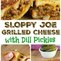 Sloppy Joe Grilled Cheese with Dill Pickles