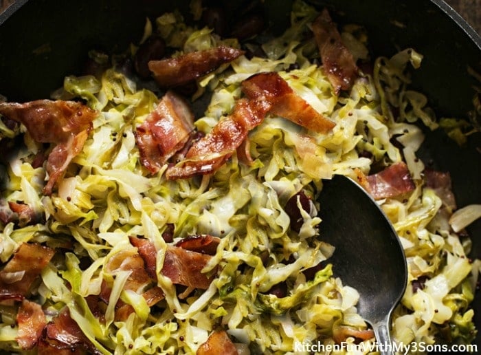 Southern Fried Cabbage in Pan