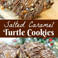 Salted Caramel Turtle Cookies