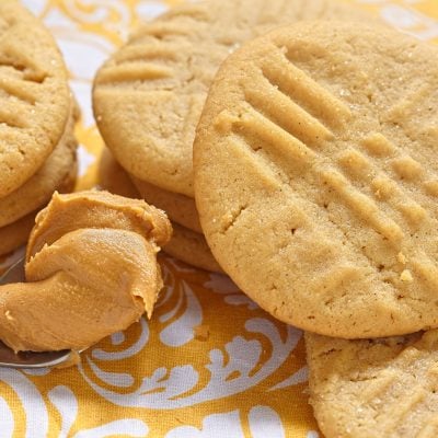 Peanut Butter Cookies made with 3-ingredients