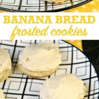 Banana Bread Cookies are a delicious bite-sized version of your favorite dessert made with a yummy homemade frosting on top.