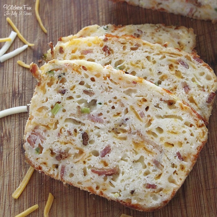 Jalapeno Cheddar Bread is a homemade bread recipe packed full of bacon, cheddar cheese, green onions and jalapeños.