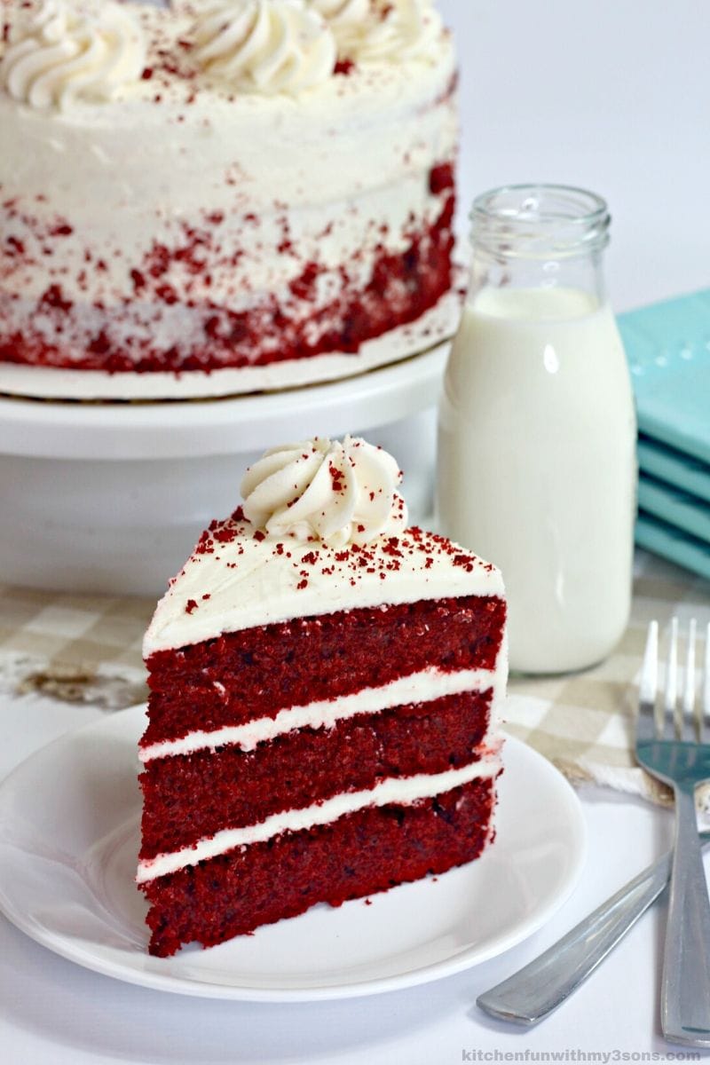 layered south red velvet cake