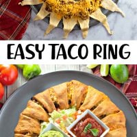Title card for 3-ingredient easy taco ring.