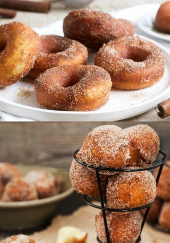 Air Fryer Donuts with Cinnamon and Sugar