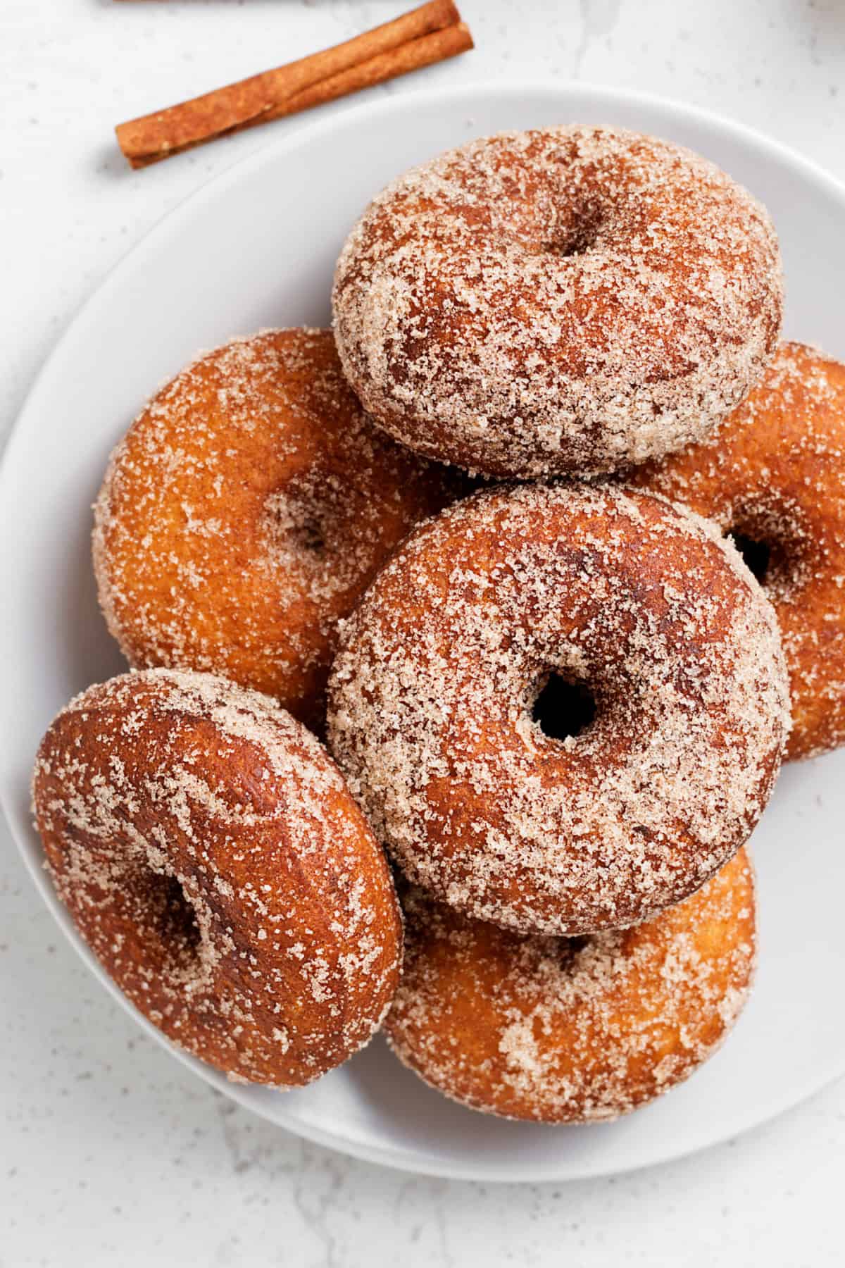 Air Fryer Donuts on a plate