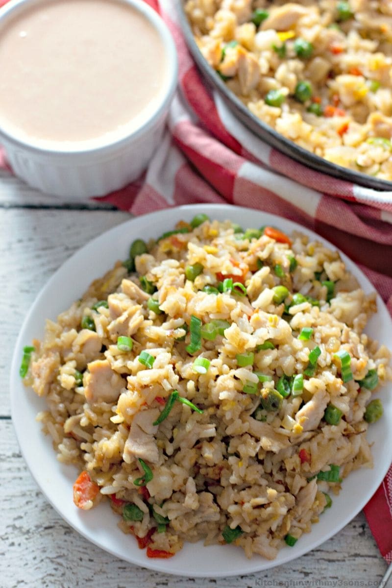 Easy Chicken Fried Rice Recipe l Kitchen Fun With My 3 Sons