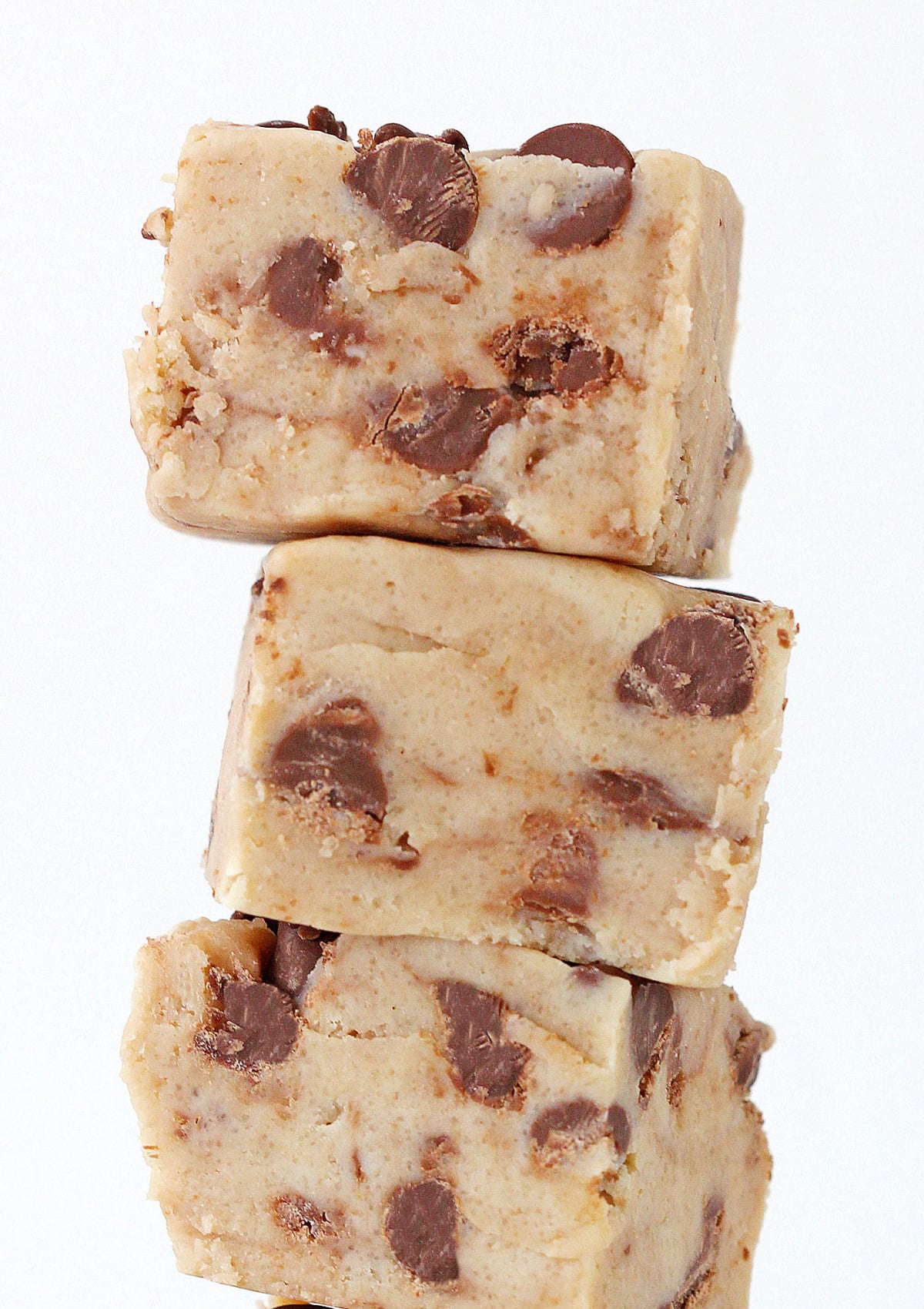stacked cookie dough fudge