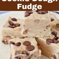 chocolate chip cookie dough fudge for pinterest
