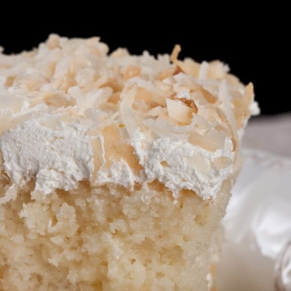 Coconut Cream Cake Close-Up