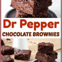 Dr Pepper Chocolate Brownies pinterest image.