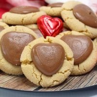 Chocolate heart Peanut Butter Cookies