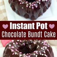 Instant Pot Chocolate Bundt Cake for Valentine's Day