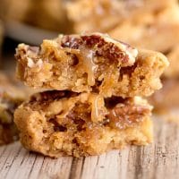 Salted Caramel Bars with Pecans