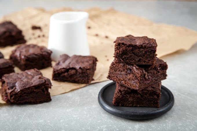Chocolate Brownies cut into squares