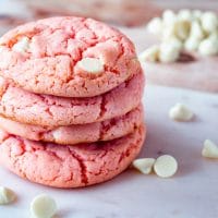 Strawberry Cake Mix Cookies {4-ingredients}