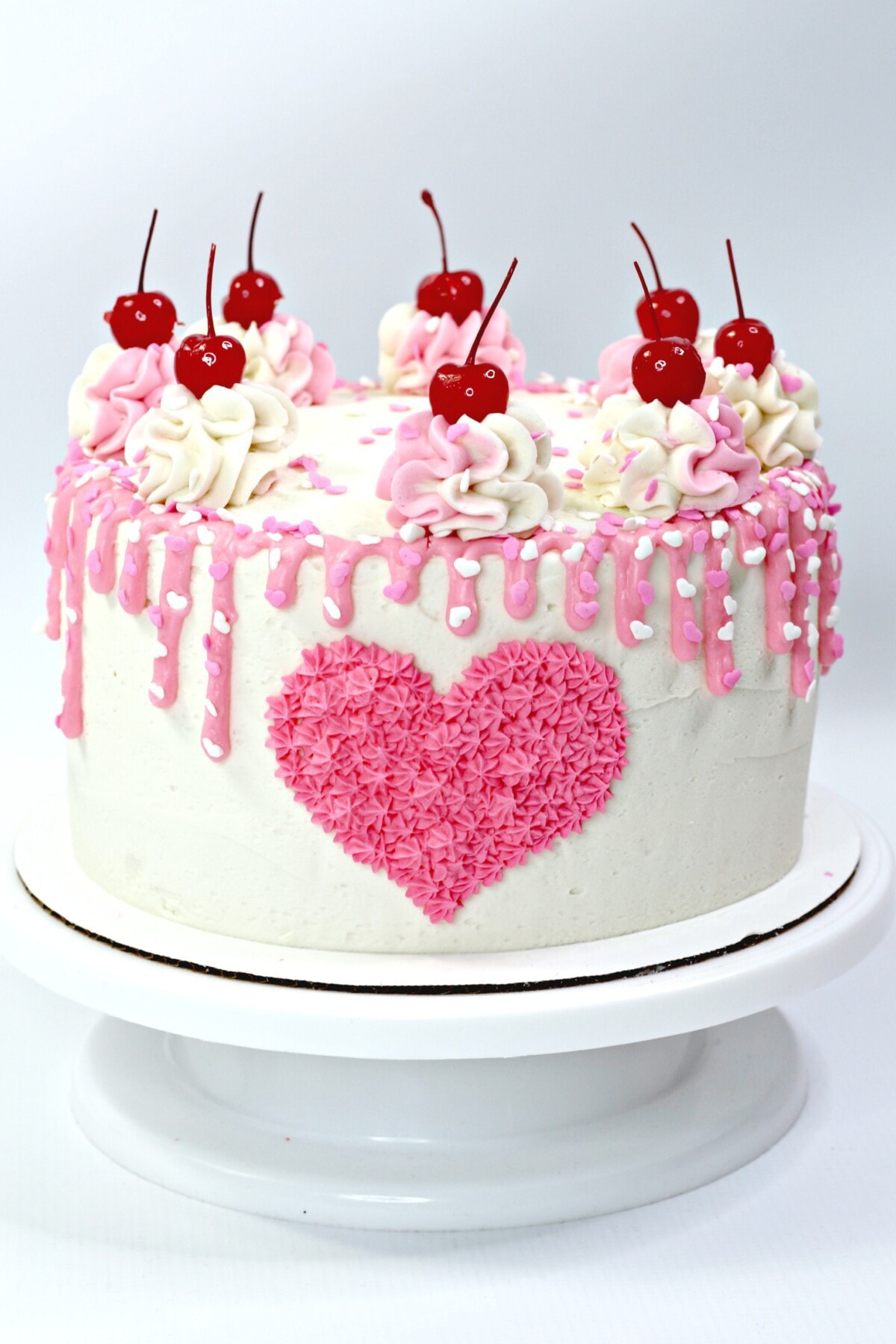 Valentines Day Cake with a heart