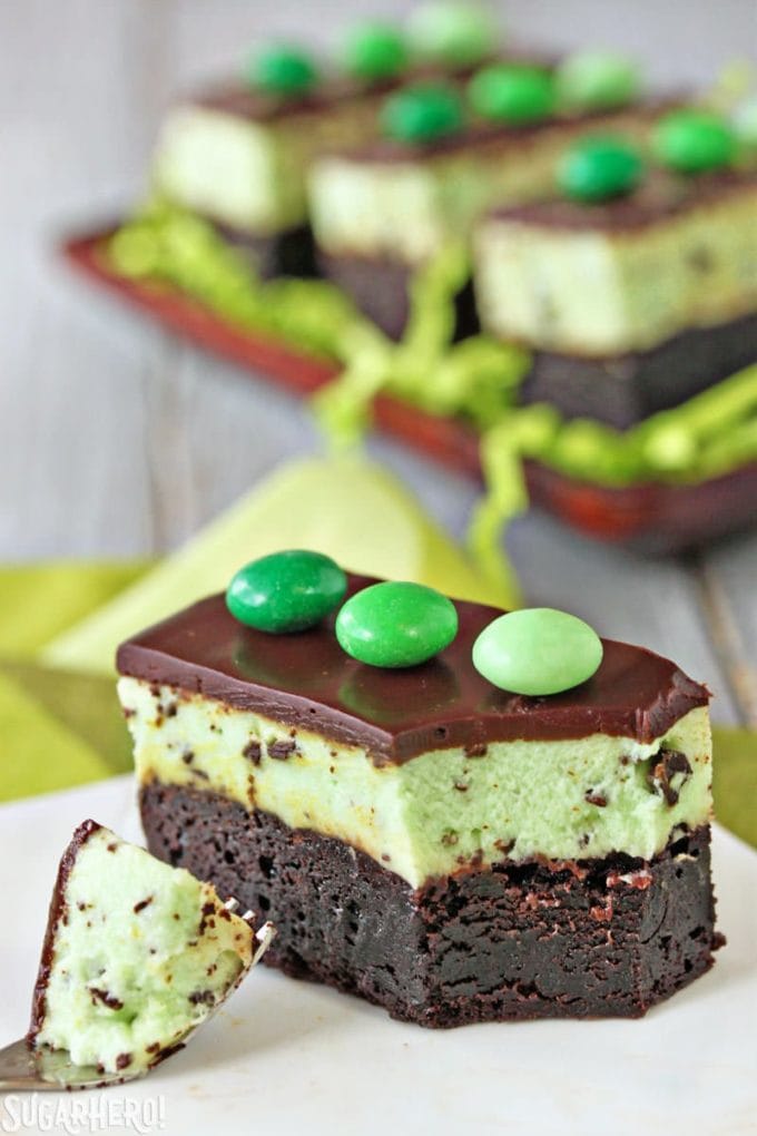 Mint Chocolate Chip Mousse Brownies