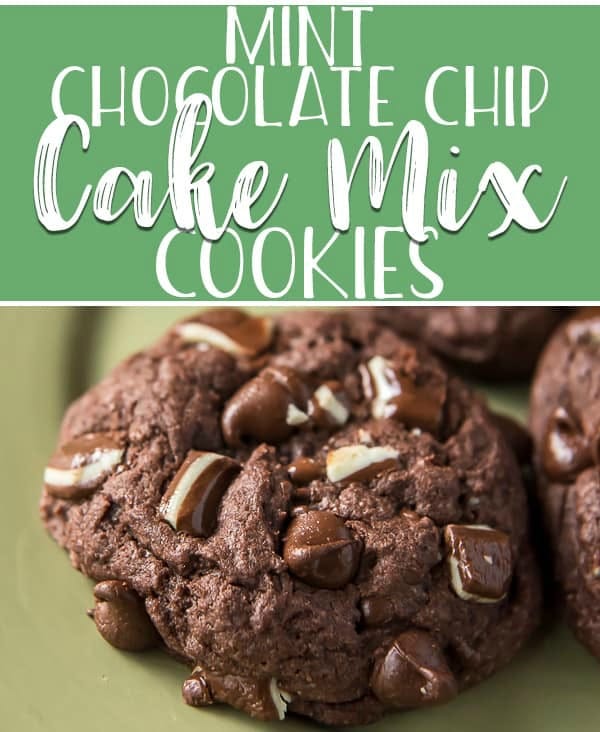 Mint Chocolate Chip Cake Mix Cookies