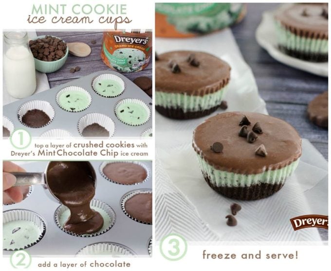 Chocolate Mint Ice Cream Cupcakes