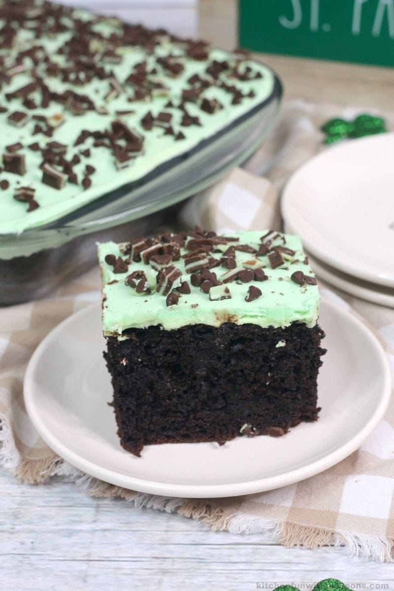 Andes Mint Poke Cake