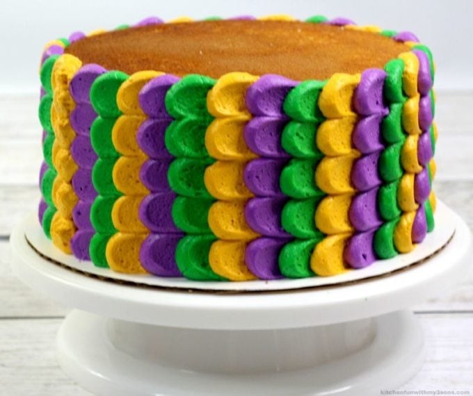 Best Ever Mardi Gras Cake Recipe Kitchen Fun With My 3 Sons