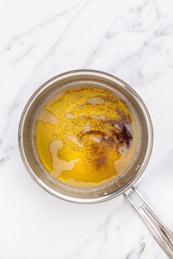 Butter browning in a skillet
