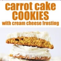 Carrot cake cookies with cream cheese frosting on top.