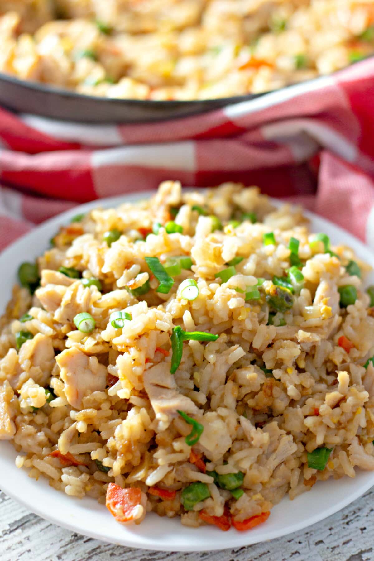 Chicken Fried Rice on a plate
