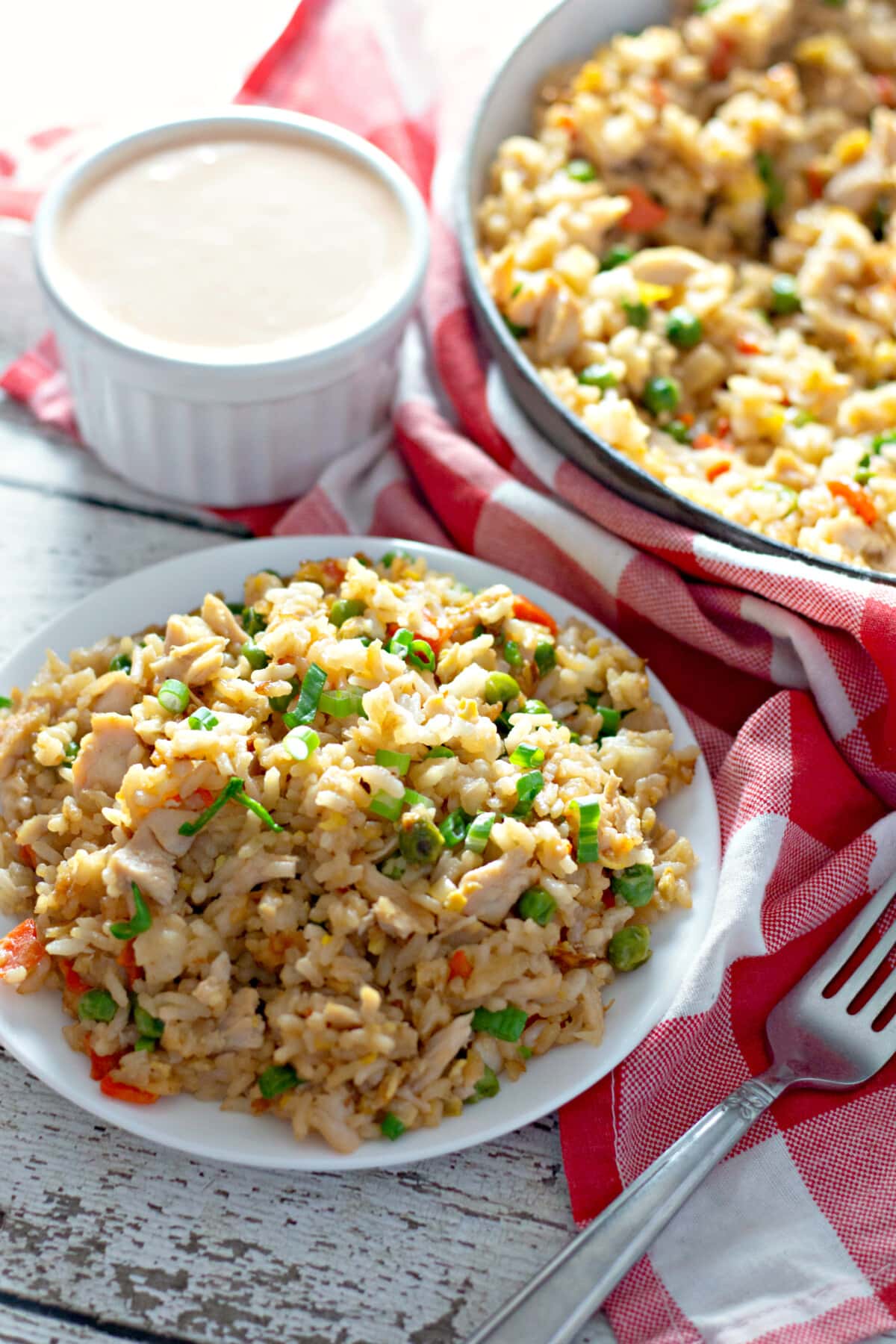 Chicken Fried Rice on a plate