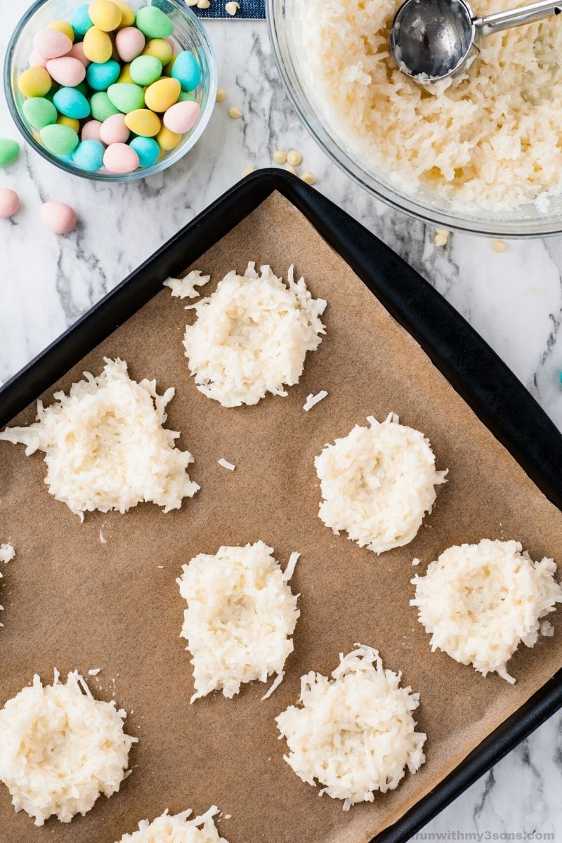 Coconut Macaroons Recipe Easter Birds Nests raw