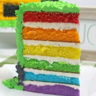 Rainbow layered Leprechaun Hat St. Patrick's Day Cake