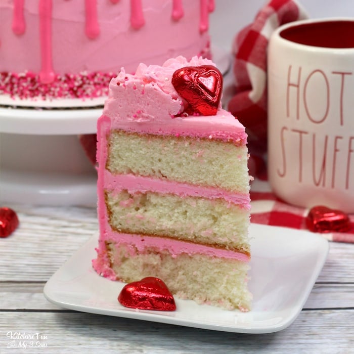 This Valentine Cake with cinnamon flavor and homemade vanilla frosting is the perfect Valentine's Day dessert.