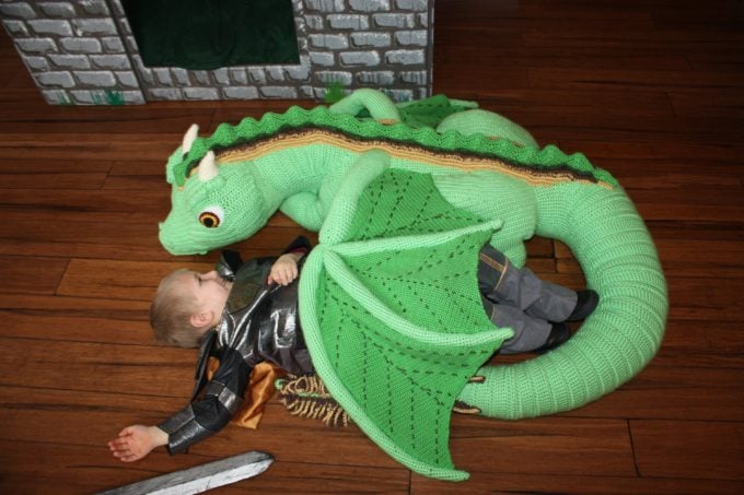 Life Size Crochet Dragon