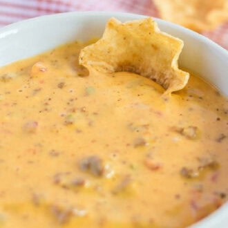 Crock Pot Cheesy Hamburger Dip feature