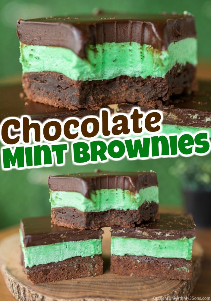 Mint Chocolate Brownies | Kitchen Fun With My 3 Sons