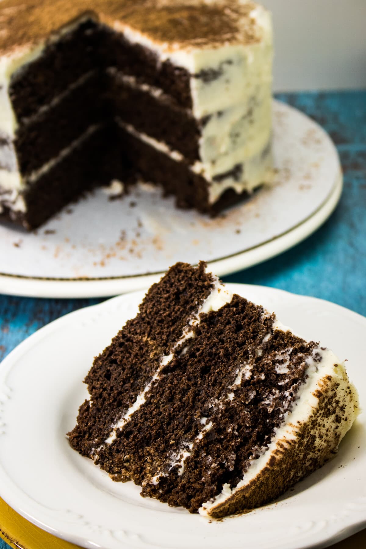 Chocolate Stout Cake with Whiskey Buttercream Frosting