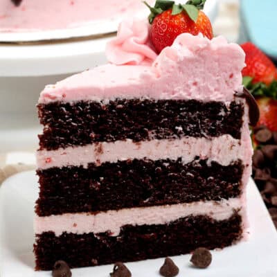 Dark Chocolate Strawberry Cake feature