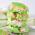 thumbprint st patrick's day cookies