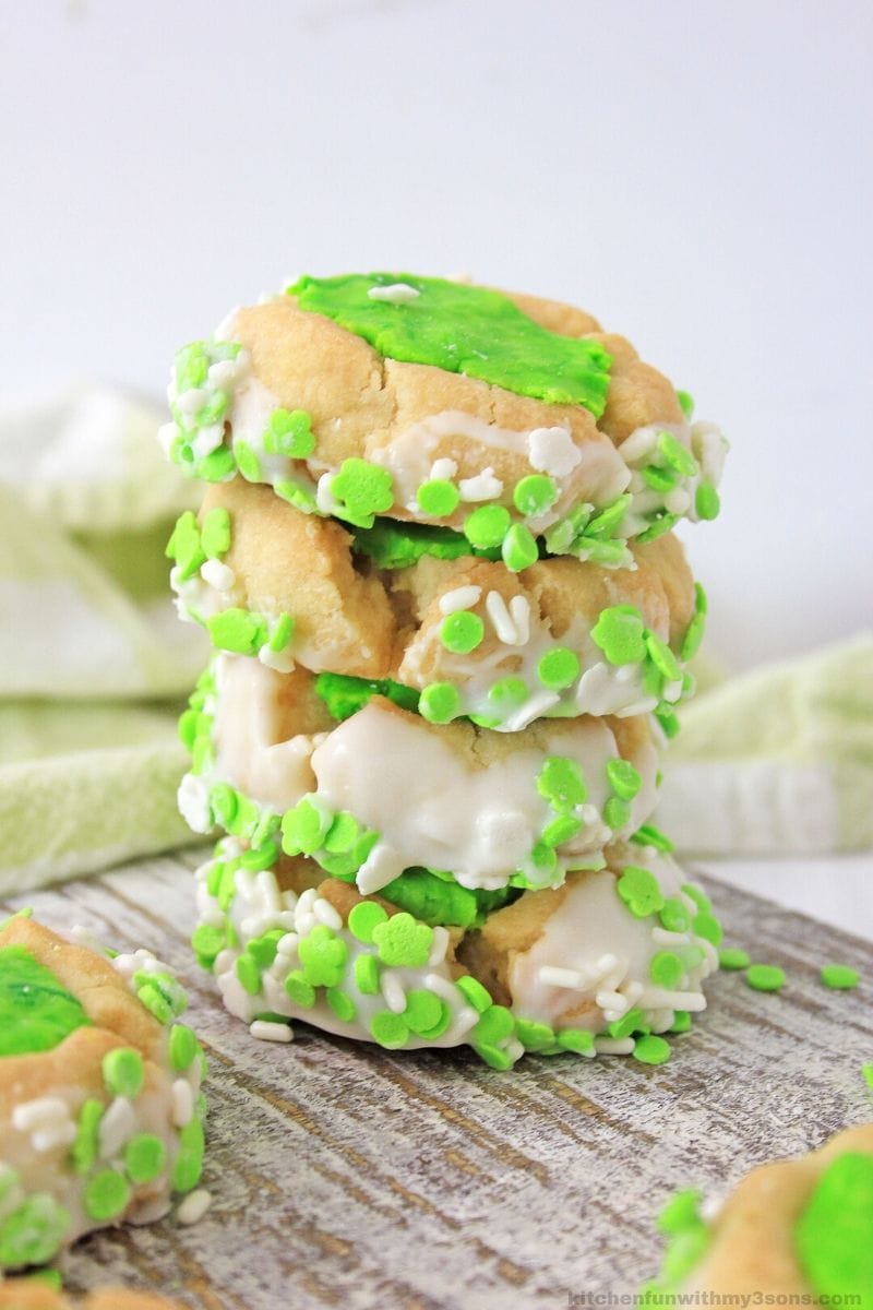 thumbprint st. patrick's day cookies