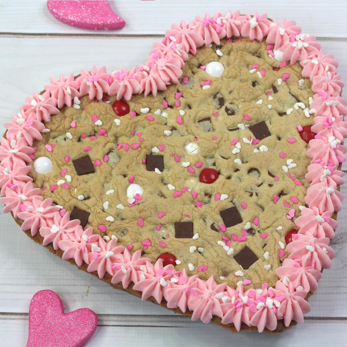 Valentine Heart Shaped Cookie Cake
