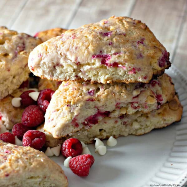White Chocolate Raspberry Scones