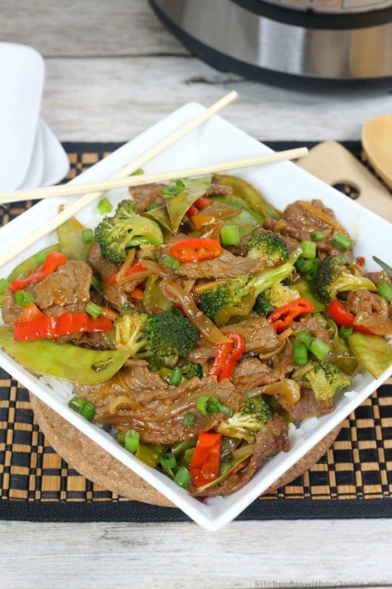 Instant Pot Beef Stir Fry Recipe - Kitchen Fun With My 3 Sons