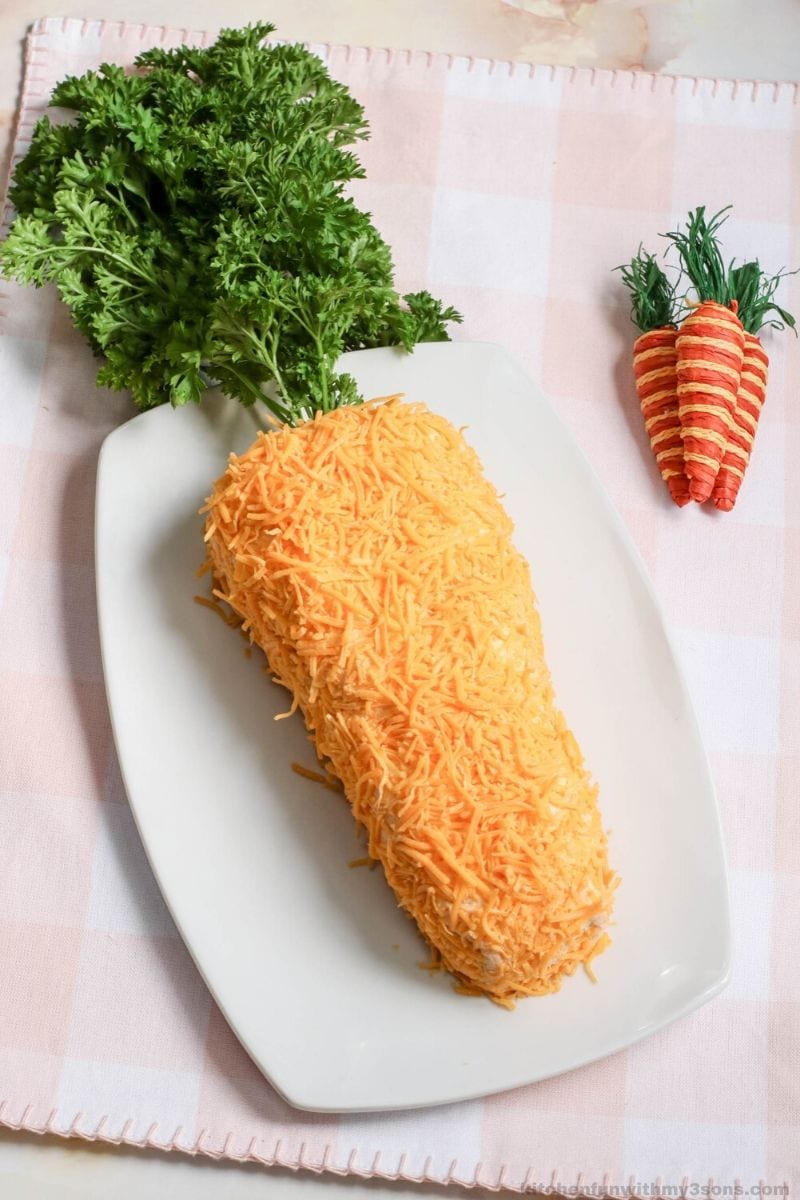 Carrot Shaped Easter Cheese Ball