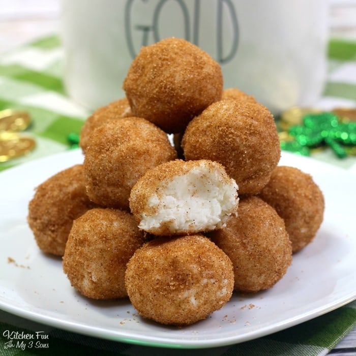 Irish Potato Candy is a yummy dessert with cream cheese, cinnamon, sugar and coconut. Contrary to popular belief, it has no actual potatoes in it. 
